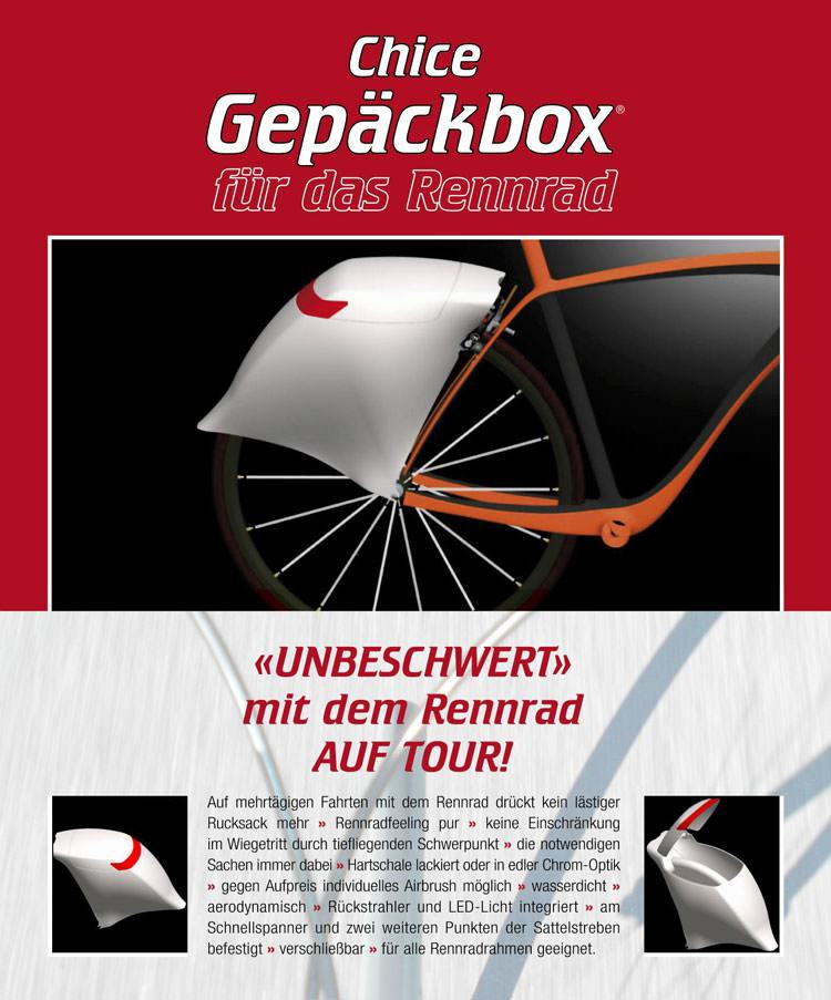 Chicke Gepäckbox für das Rennrad