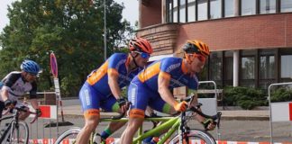 Tim Kleinwächter auf dem Rennrad-Tandem