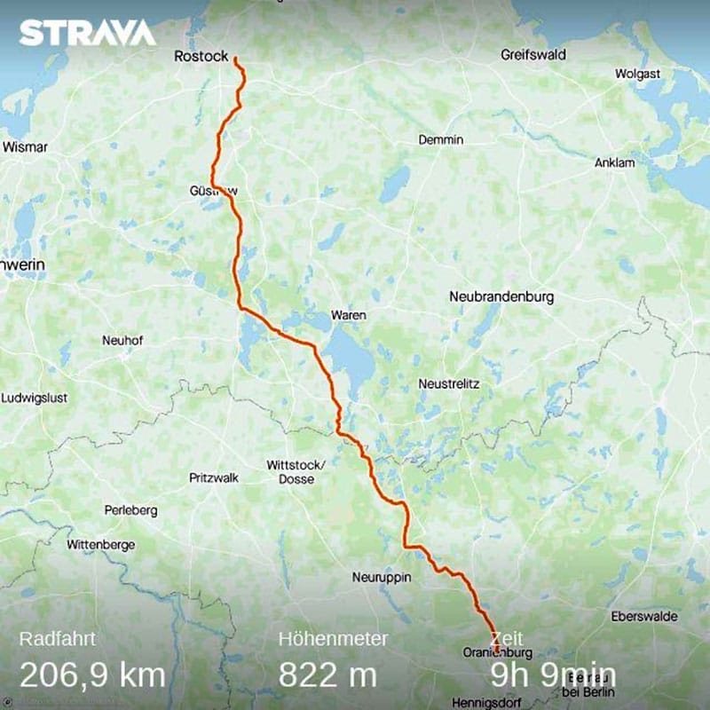 200 Kilometer mit dem Rennrad